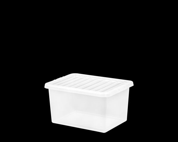 WHAM CRYSTAL 31LTR STORAGE BOX & LID CLEAR