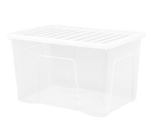 WHAM CRYSTAL 102LTR STORAGE BOX & LID CLEAR