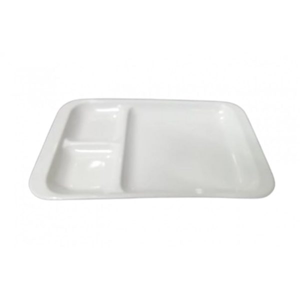 MELAMINE OBLONG 3 COMPATMENT PLATE / THALI