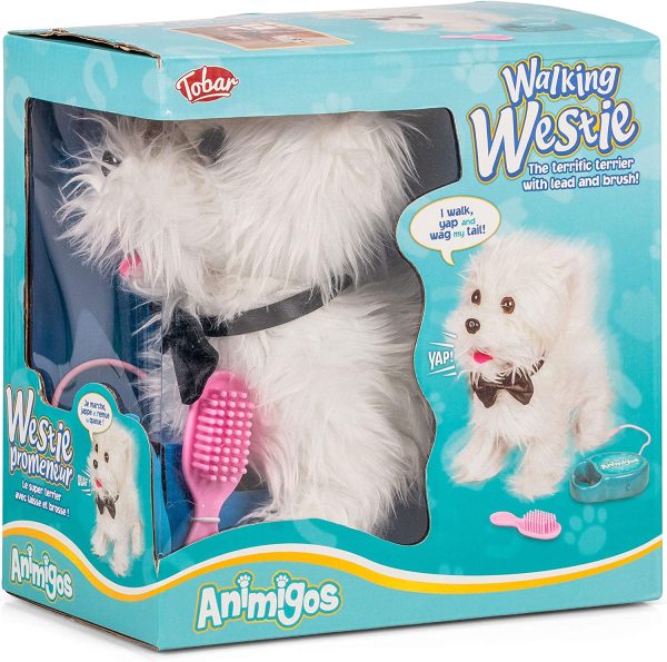 TOBAR ANIMIGOS WALKING WESTIE ELECTRONIC DOG SOFT TOY