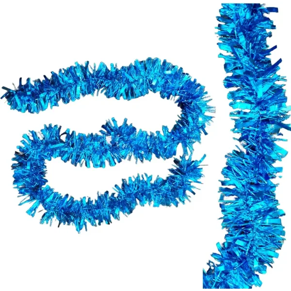 MISTER TINSEL CHRISTMAS DECORATTION VALUE ROYAL BLUE TINSEL 2M X 100MM