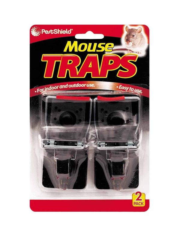 PESTSHIELD REUSABLE SNAP MOUSE TRAPS PACK OF 2