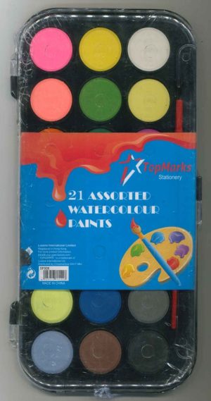 TOPMARKS 21 WATERCOLOUR PAINTS SET