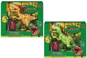 DINOSAURS 2 ASST WITH SOUND TRY ME AND BABY EGG