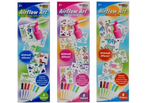 3 ASSORTED AIR FLOW PEN PLAYSETS IN COLOUR BOX