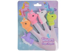 UNICORN 5 PIECES FINGER PUPPETS TIE CARD