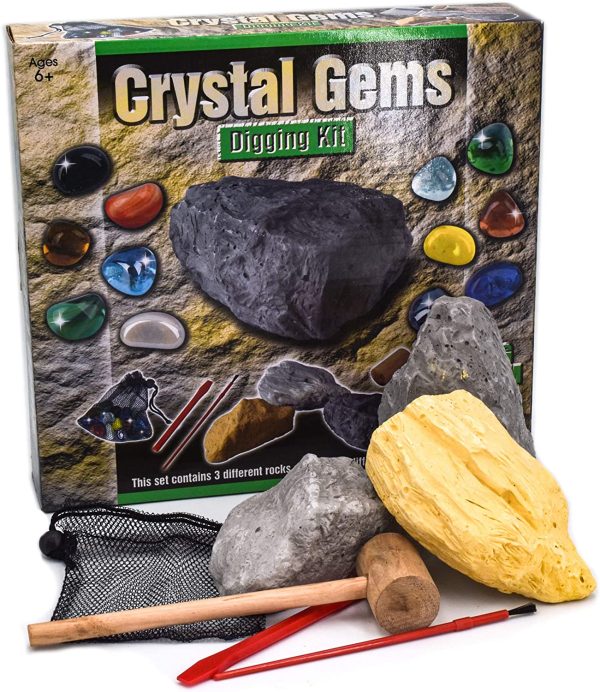 DIG OUT CRYSTAL GEMS KIT WITH BAG