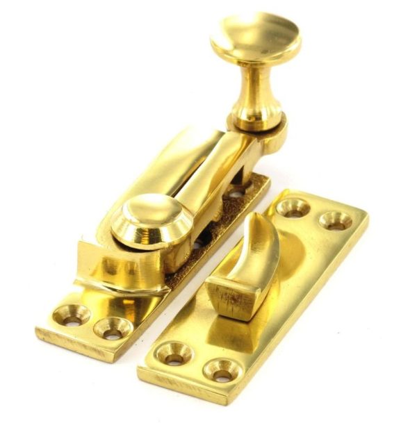 SOLID BRASS SASH WINDOW LEVER ARM FASTENERS 65MM