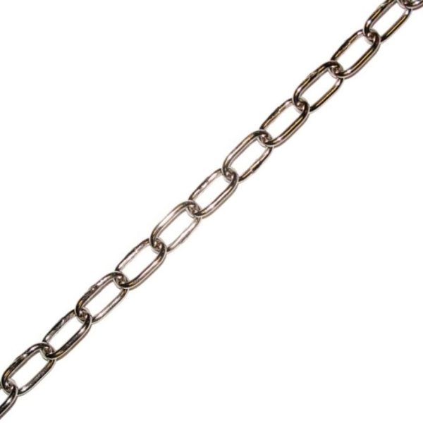 OVAL LINK CHAIN NICKEL PLATED 1/2" 1.8MM X 10M