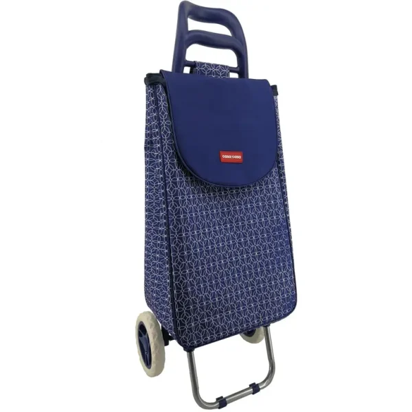 CASA & CASA GEOMETRIC SHOPPING TROLLEY ON 2 WHEELS 45L