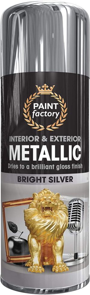 PAINT FACTORY COLOUR IT SPRAY PAINT 400ML - SILVER METALLIC