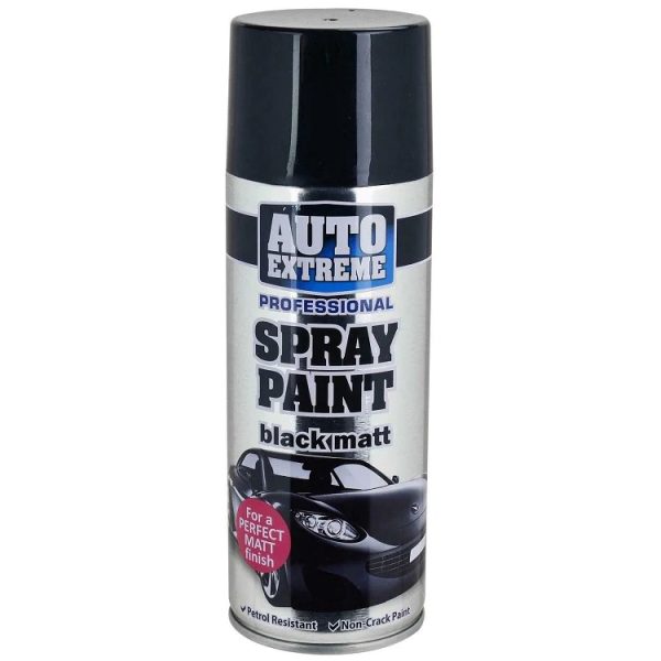 AUTO EXTREME MATT BLACK SPRAY PAINT 400ML