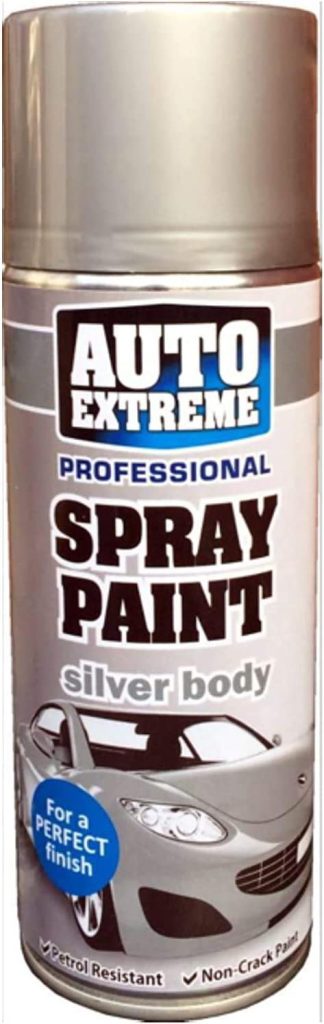 AUTO EXTREME GLOSS SILVER BODY SPRAY PAINT 400ML