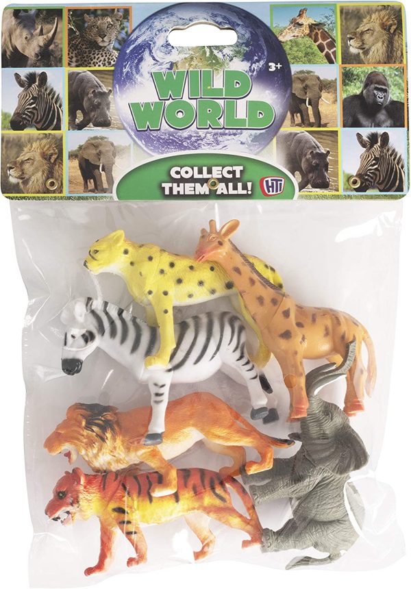 HTI WILD WORLD JUNGLE ANIMALS PACK OF 6