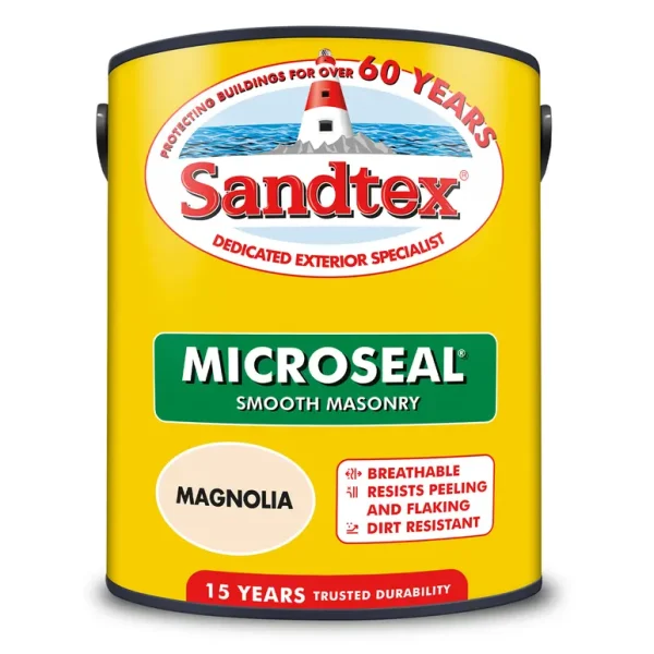 SANDTEX MICROSEAL ULTRA SMOOTH MAGNOLIA MASONRY PAINT 5L