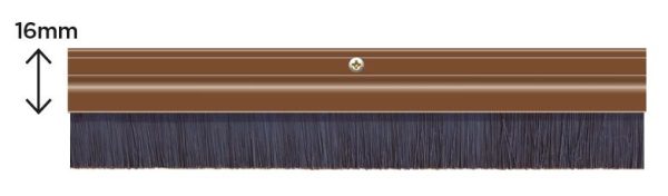 EXITEX DRAUGHT EXCLUDER DOOR BRUSH SEAL STRIP 914MM - BROWN