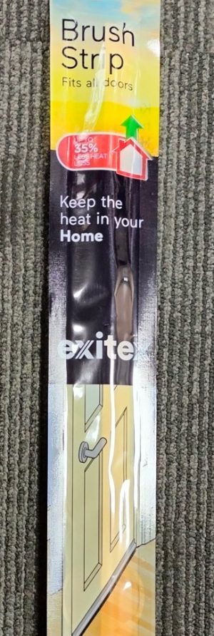 EXITEX DRAUGHT EXCLUDER DOOR BRUSH SEAL STRIP 914MM - GOLD