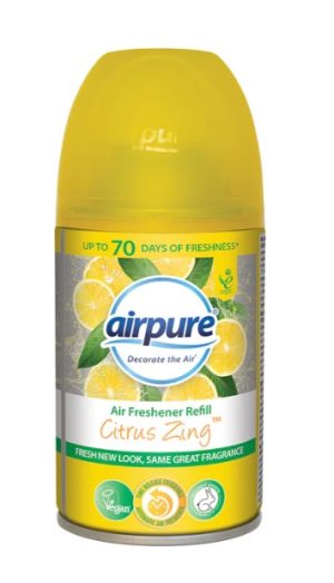 AIRPURE AUTOMATIC AIR FRESHENER REFILL 250ML - CITRUS ZING