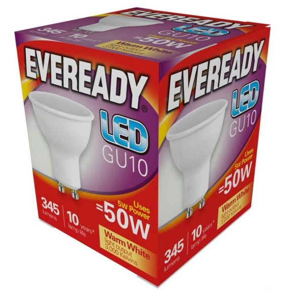 EVERYDAY GU10 LED BULB 345LM 5W - WARM WHITE