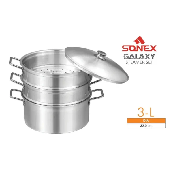 SONEX 3 LAYER STEAMER PAN 32CM