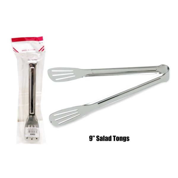 STAINLESS STEEL MULTIPURPOSE COOKING / SERVING / SALAD TONG 9"