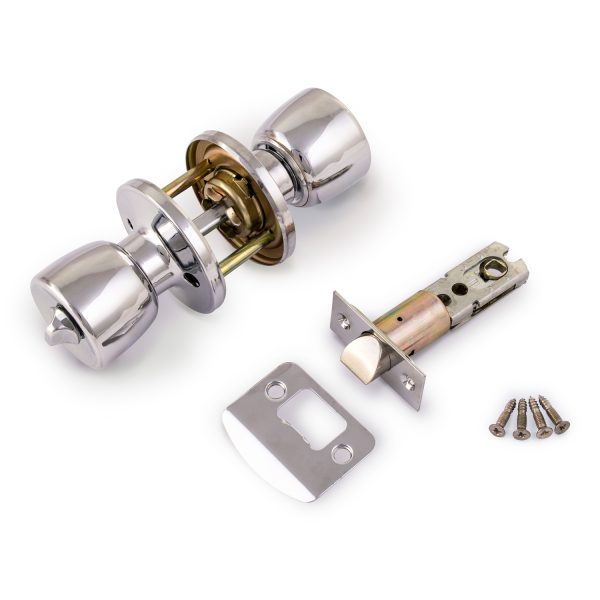 ERA PRIVACY CHROME DOOR KNOB SET