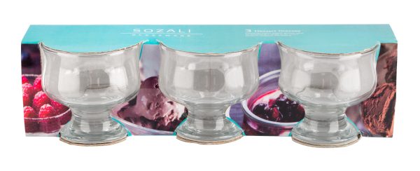 SOZALI DESSERT GLASSES CUP PACK OF 3