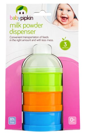 BABYPIPKIN BABY MILK POWDER DISPENSER 3 COMPARTMENTS