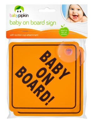 BABYPIPKIN BABY ON BOARD CAR SIGN PACK OF 2