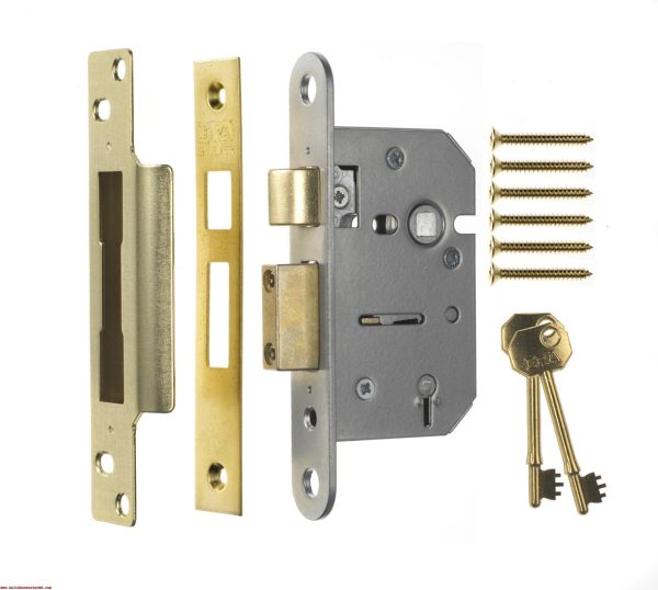 ERA 5 LEVER VISCOUNT SASHLOCK 67MM / 2.5 INCH POLISHED BRASS