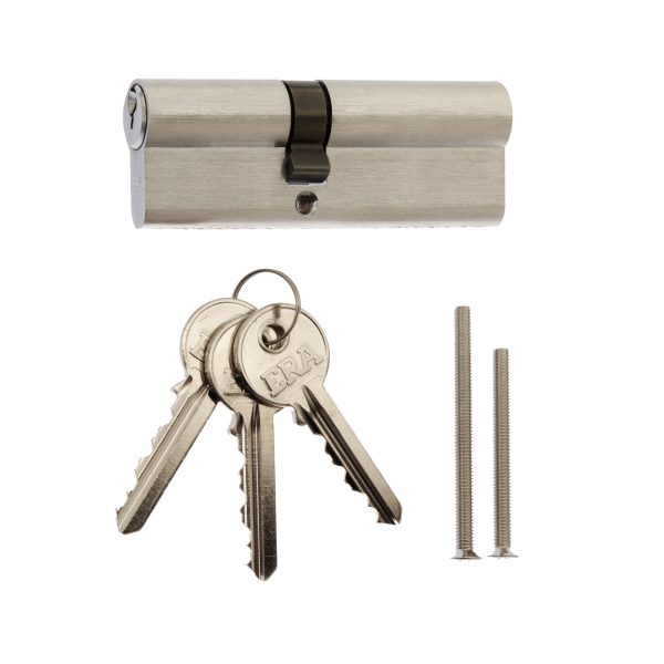 ERA EURO DOUBLE 6 PIN CYLINDER LOCK 40/50 SATIN CLAM