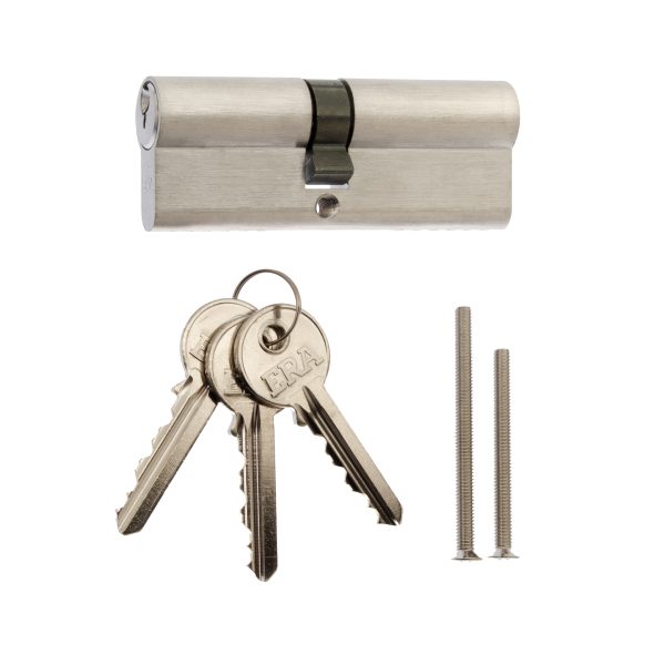 ERA EURO DOUBLE 6 PIN CYLINDER LOCK 40/45 SATIN CLAM