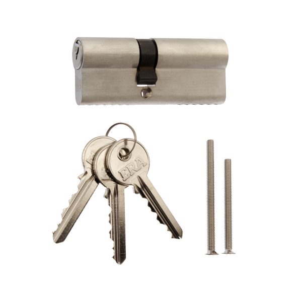 ERA EURO DOUBLE 6 PIN CYLINDER LOCK 50/50 SATIN CLAM`