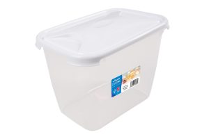 WHAM CUISINE 3.2L DEEP RECT FOOD BOX & LID CLEAR / ICE WHITE
