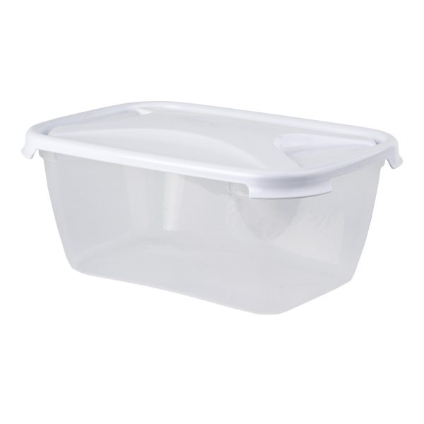 WHAM CUISINE 6L RECT FOOD BOX & LID CLEAR / ICE WHITE