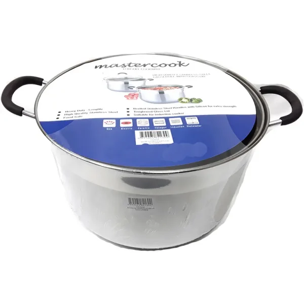 MASTERCOOK CASSEROLE WITH GLASS LID 22CM / 4.2L