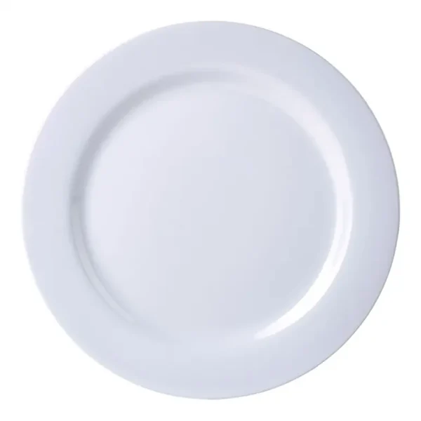 WHITE MELAMINE DINNER PLATE 10 INCH / 25CM