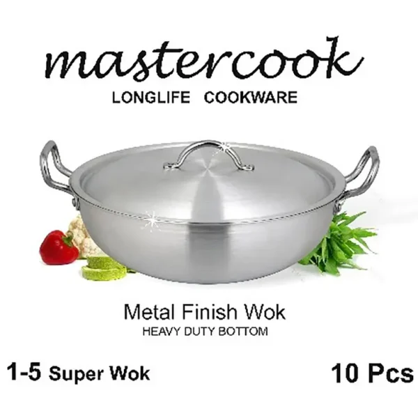 MASTERCOOK ALUMINIUM SUPER WOK SET 10/PCS