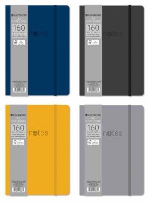 EASYNOTE ASSORTED COLOUR SOFT TOUCH A5 NOTEBOOK 160 PAGES