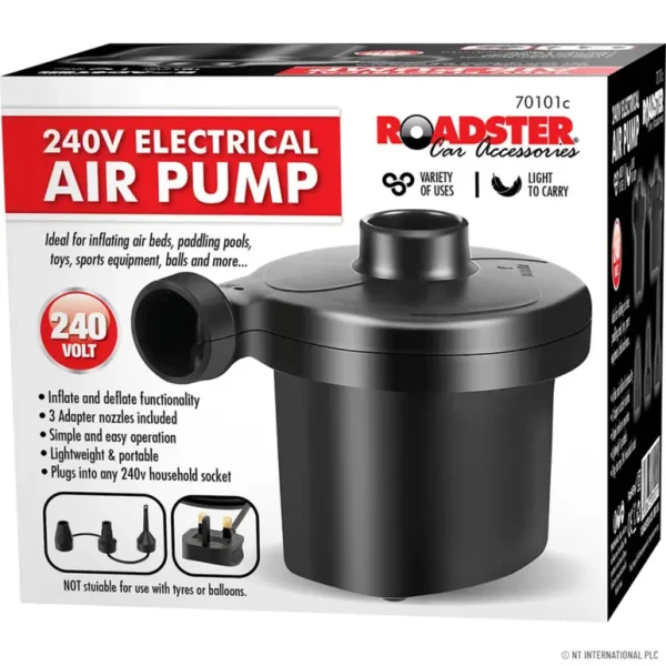 ROADSTER 240V MAINS ELECTRIC AIR PUMP FOR POOLS - AIRBEDS