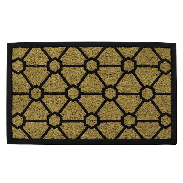 JVL WOVEN TUFFSCRAPE SCRAPER DOOR MAT 45CM X 75CM - GEOMETRIC