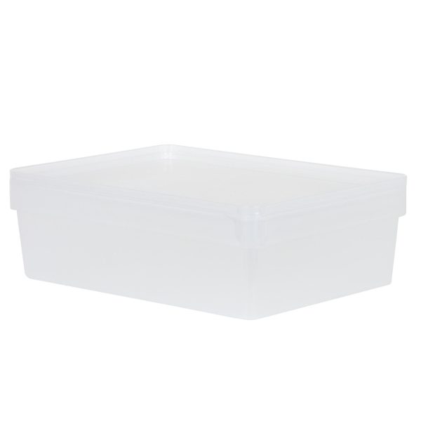 WHAM STUDIO 3 CLEAR SHALLOW A4 BASKET WITH LID 2.02