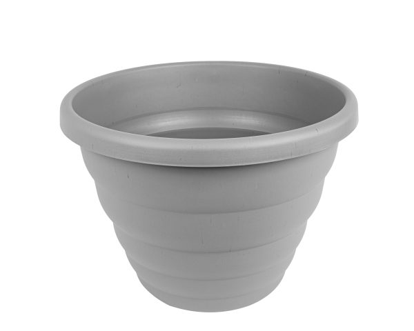 WHAM H344 BEEHIVE ROUND POT PLANTER 48CM CEMENT GREY