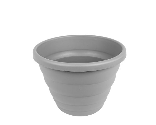 WHAM H342 BEEHIVE ROUND POT PLANTER 40CM CEMENT GREY