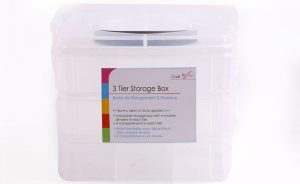 ADJUSTABLE / STACKABLE PLASTIC STORAGE BOX 3 TIER (18 COMPARTMENTS)