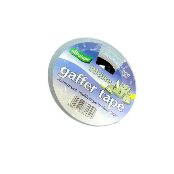 RHINO CLOTH GAFFER TAPE SILVER 75MM X 50M