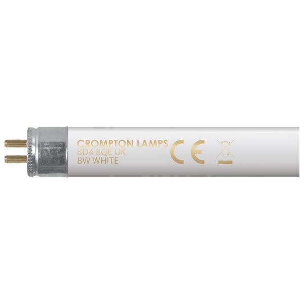 CROMPTON FLUORESCENT 12 T5 TUBE 8W 380LM 3500K HALOPHOSPHATE WHITE