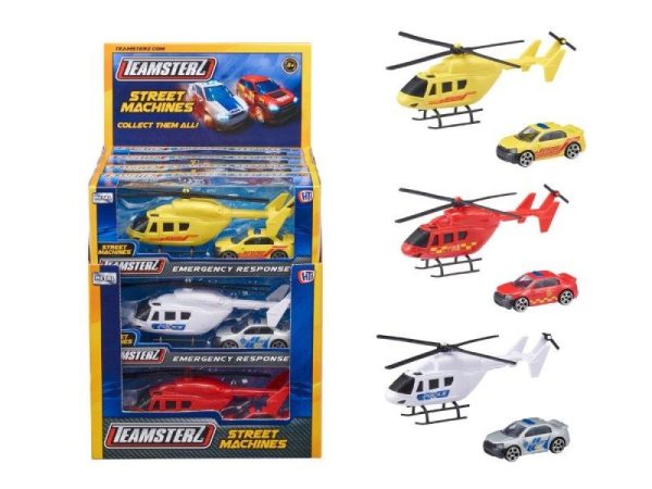 TEAMSTERZ EMERGENCY RESPONSE CAR / HELICOPTER SET