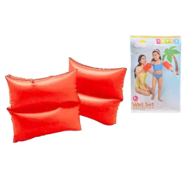 INTEX CHILDS INFLATABLE SWIMMING ARM BANDS 19CM X 19CM AGES 3-6