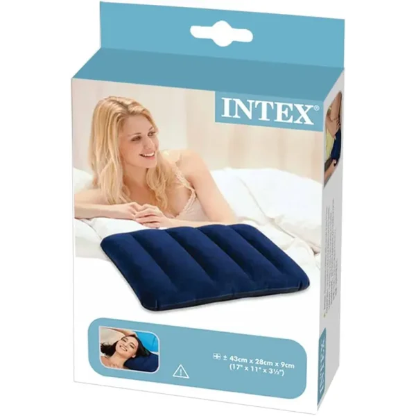 INTEX INFLATABLE TRAVEL CAMPING PILLOW 17 INCH X 11 INCH X 3.5 INCH